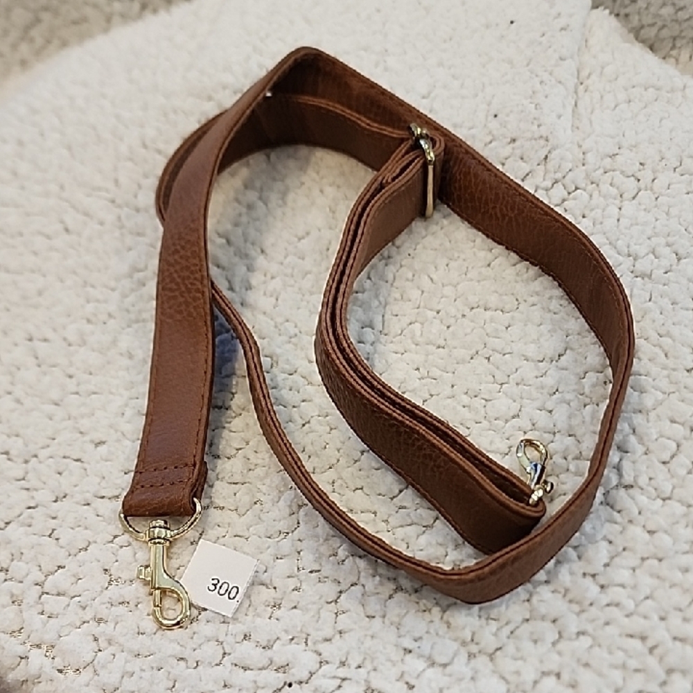 Mocha tone Faux Leather Purse Strap